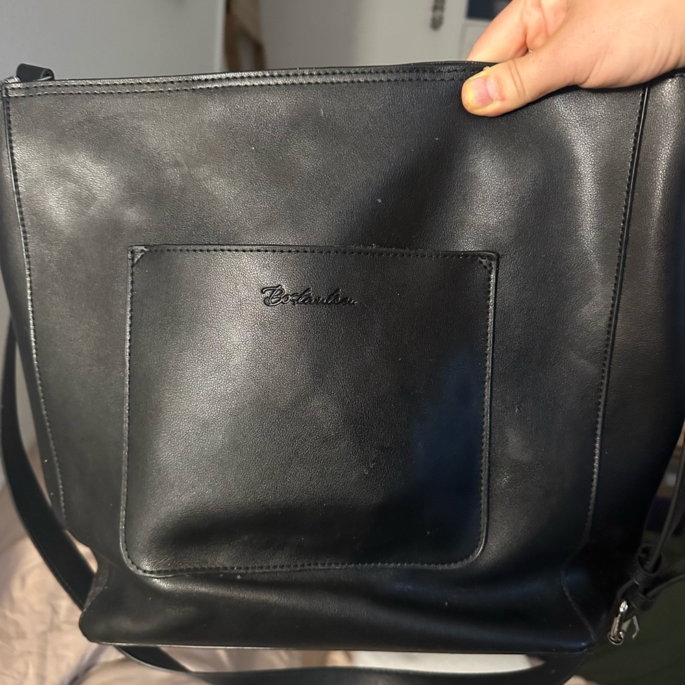 Bostanten Black Leather Bag